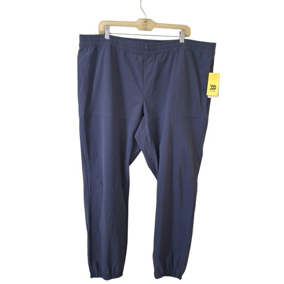 All In Motion Mens Jogger Light Navy Pants Sz 2XL Draw String Waist - Picture 1 of 11
